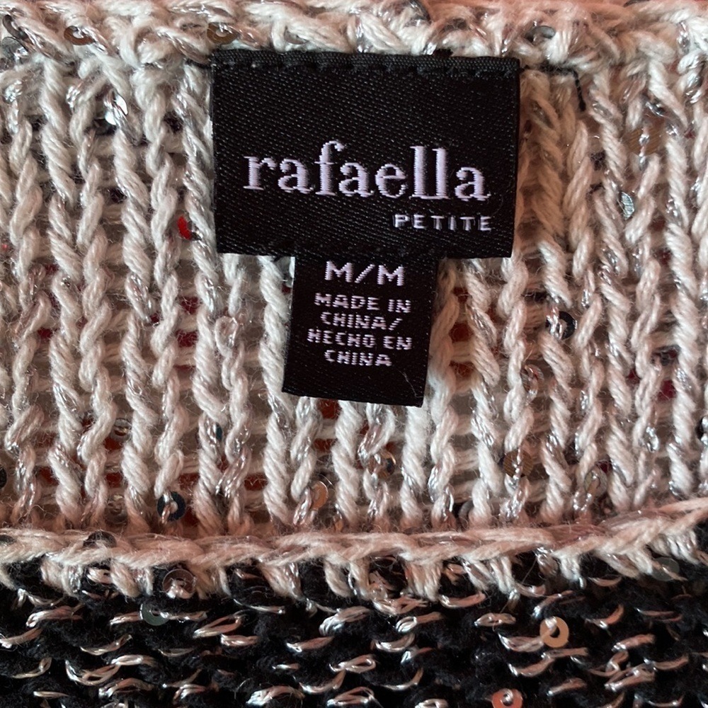 Rafaella Petite Striped Knit Sweater  Pullover Casual Relaxed Fit women Medium - Picture 6 of 10